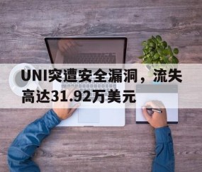 UNI突遭安全漏洞，流失高达31.92万美元-爱游戏在线
